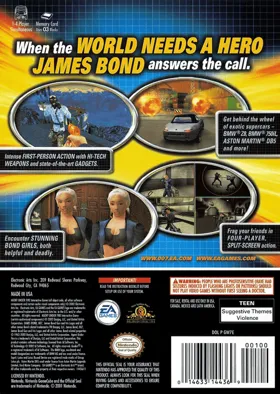 007 - Agent Under Fire (v1 box cover back